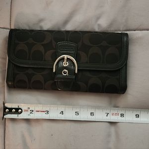 Coach Trifold Checkbook Wallet